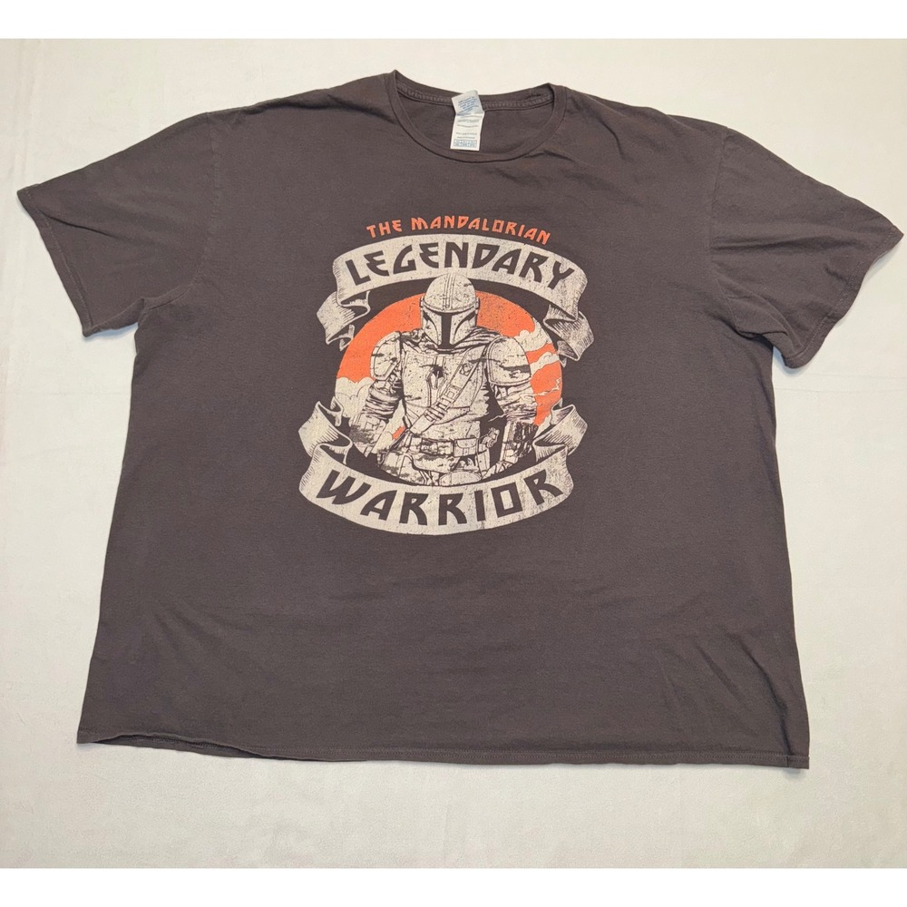 The Mandalorian Legendary Warrior Star Wars‎ T Shirt Adult 3XL Mens Gray